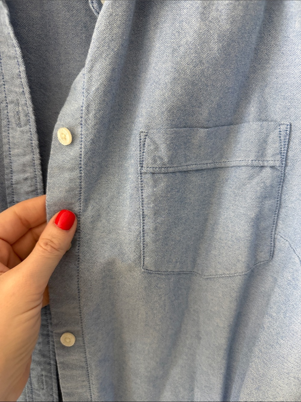 J. Crew Light Blue Oxford Button-Down Shirt - Picture 4 of 7